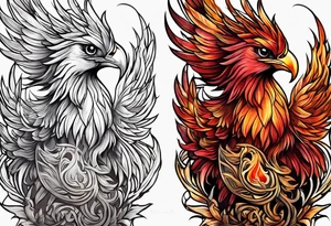 phoenix red tattoo idea