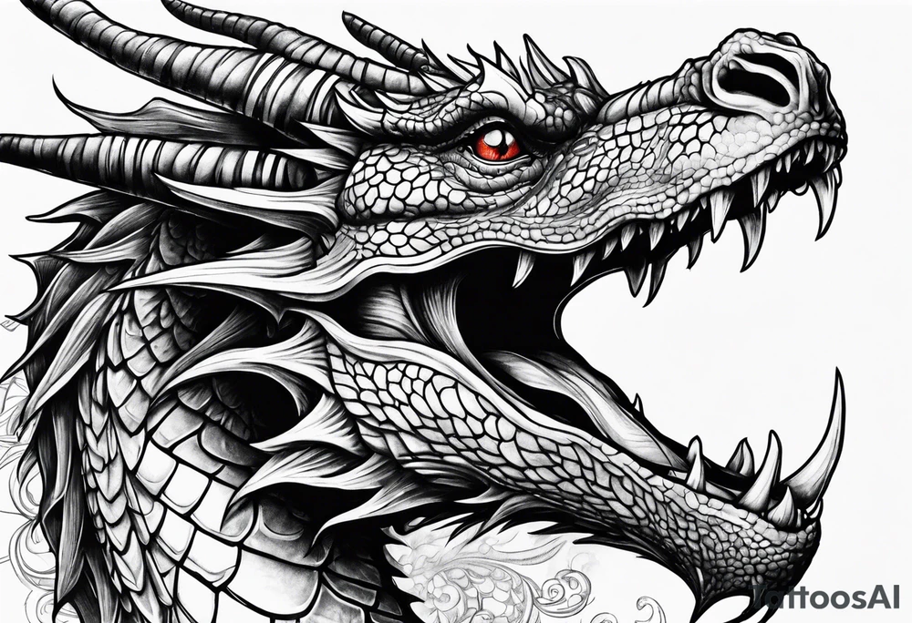 dead dragon tattoo idea