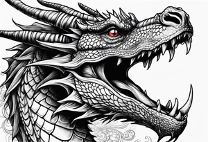 dead dragon tattoo idea