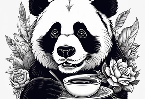 Panda eating tattoo idea