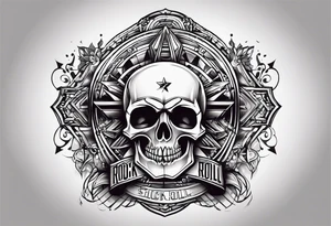 Rock and roll sign tattoo idea