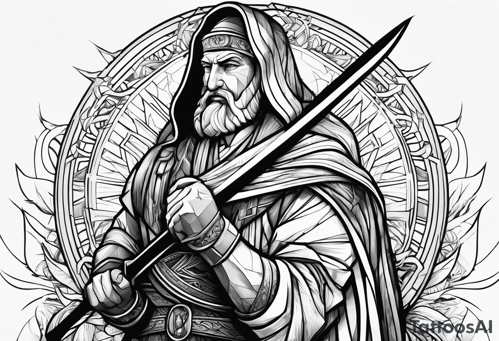 god give a force to a broken man tattoo idea