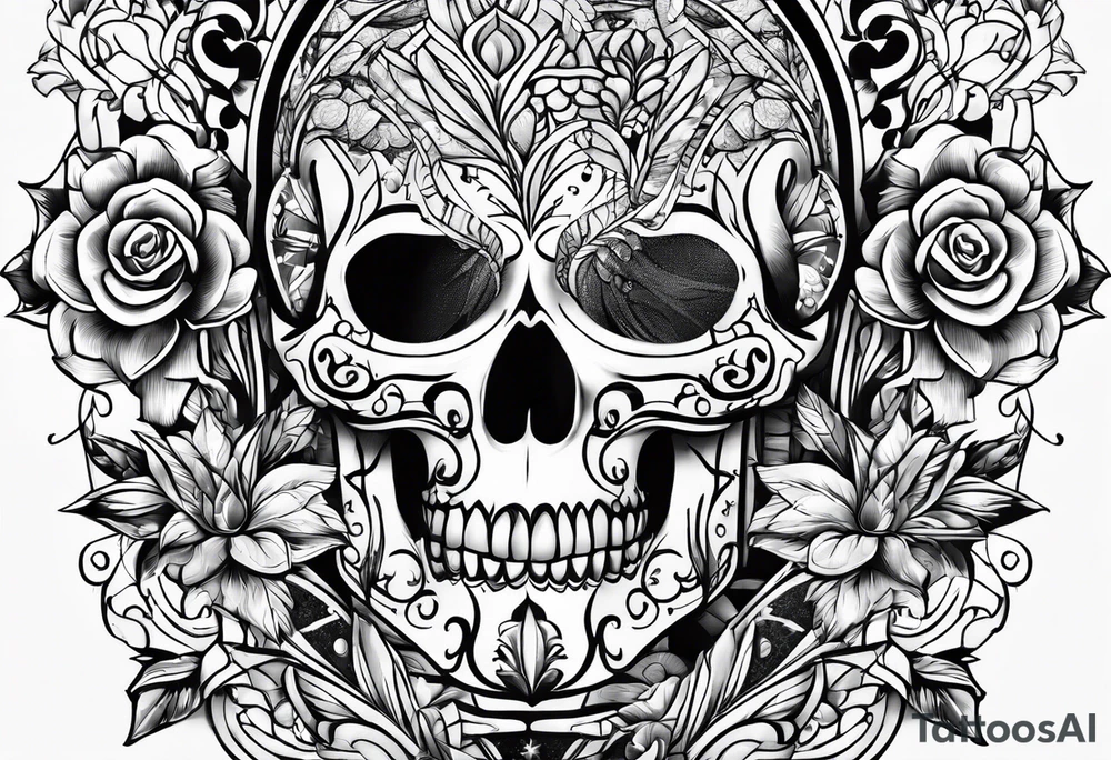 41 with design and cross tattoo idea