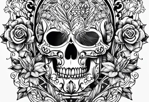 41 with design and cross tattoo idea