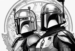 Love, Death & Robots, star wars, mandalorian tattoo idea