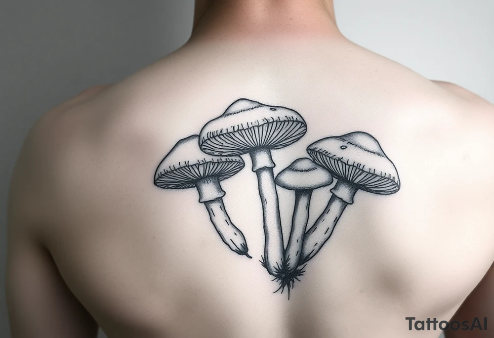 Mushrooms tattoo idea