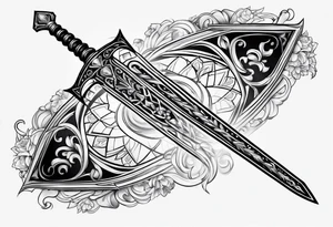 Viego's sword for lower arm tattoo idea