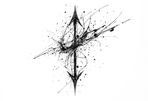 one   that look down arrow tattoo idea