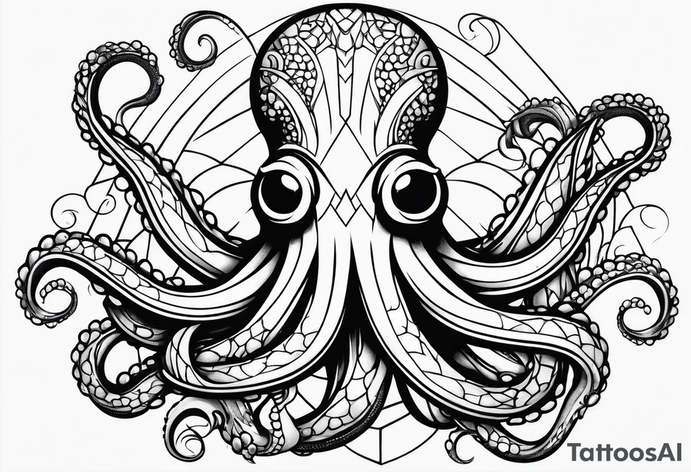 octopus with corn tattoo idea