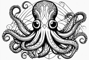 octopus with corn tattoo idea