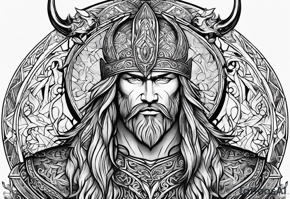 9 realms Norse mythology tattoo idea