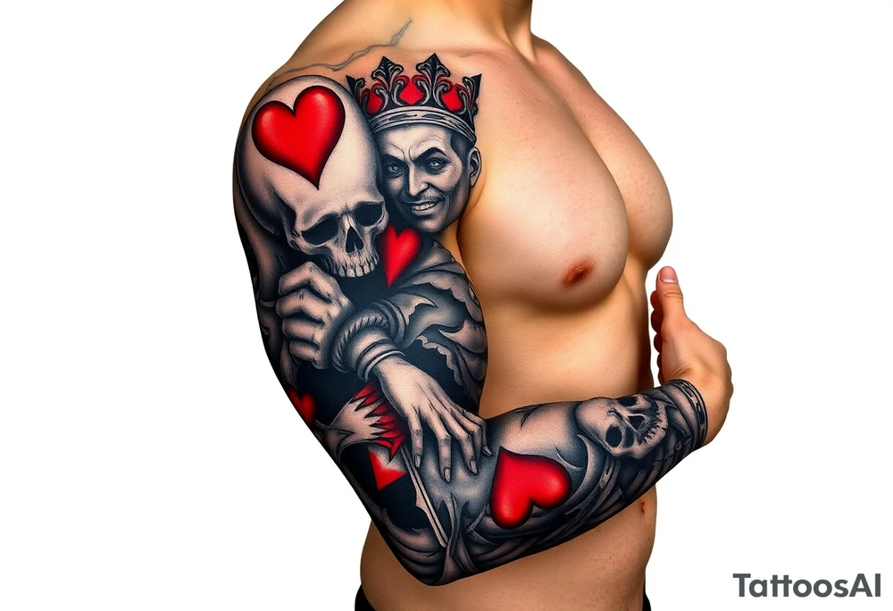 king of hearts tattoo idea