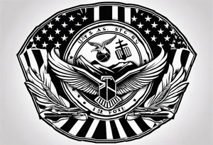 American flag and U.S. Air Force tattoo idea