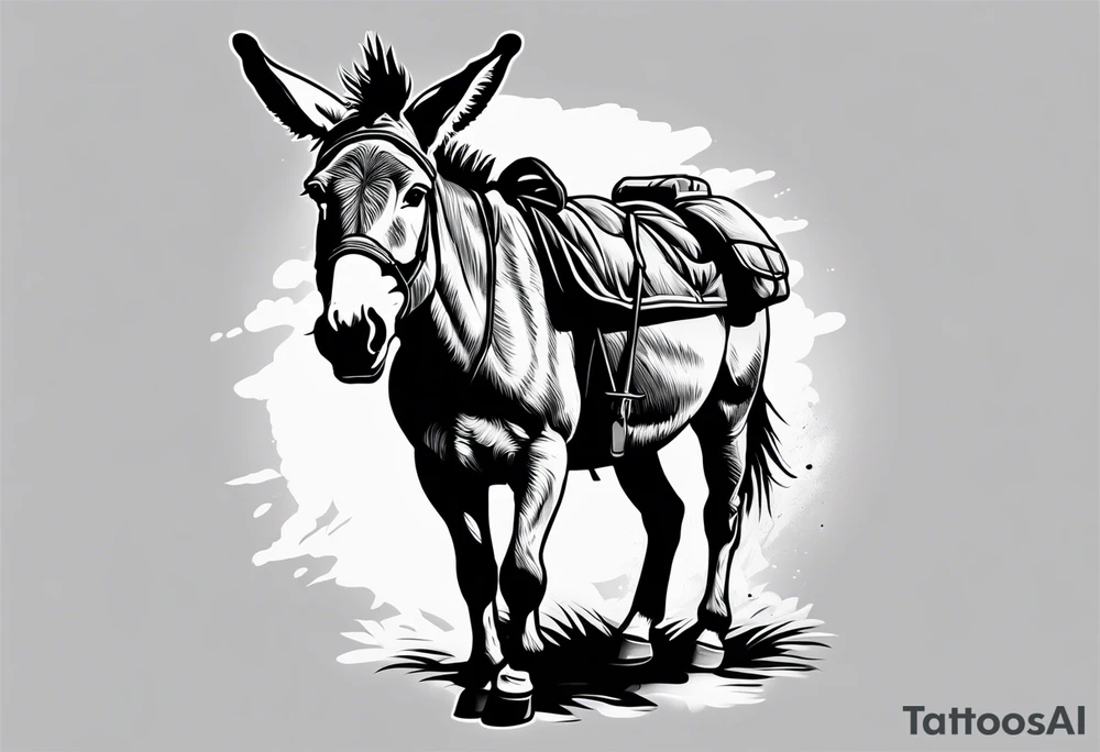 Donkey and a jeep gladiator tattoo idea