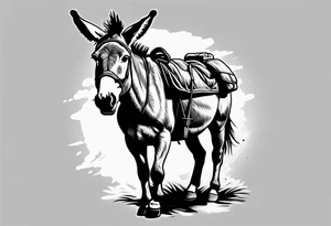 Donkey and a jeep gladiator tattoo idea