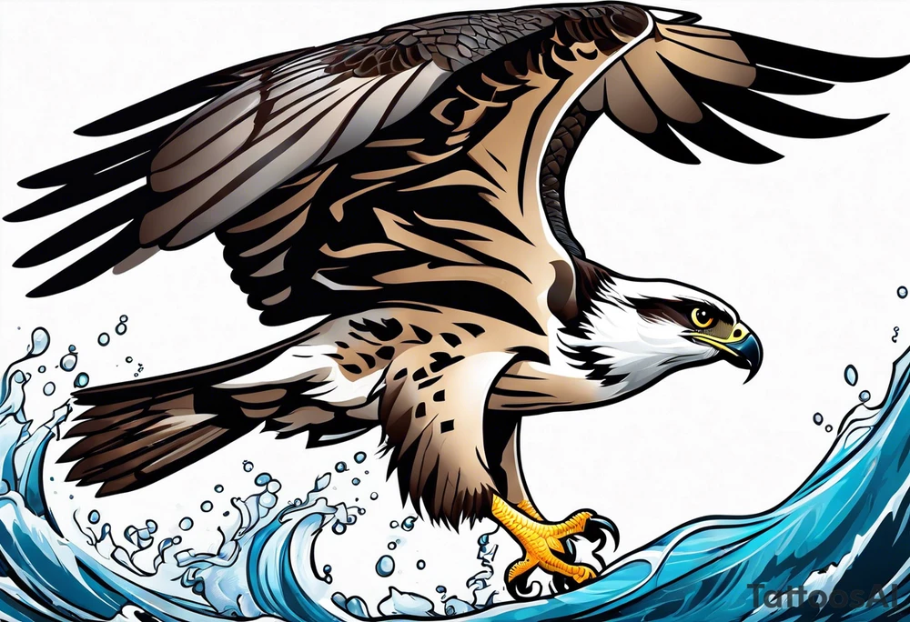 osprey catching fish tattoo idea