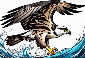 osprey catching fish tattoo idea