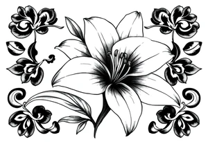 Lily  flower tattoo idea