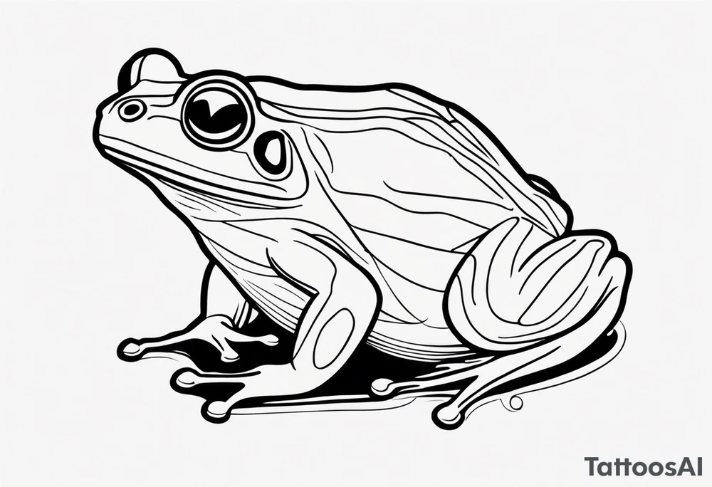 a psychedelic frog tattoo idea