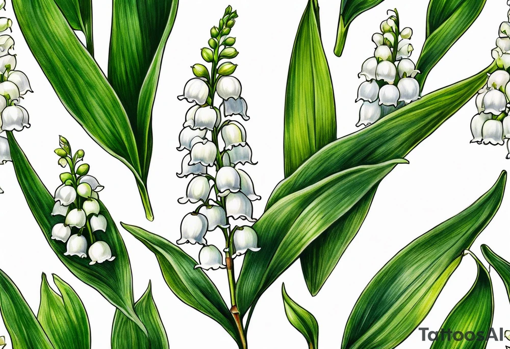 lily of the valley, taxus bacata tattoo idea