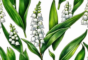 lily of the valley, taxus bacata tattoo idea