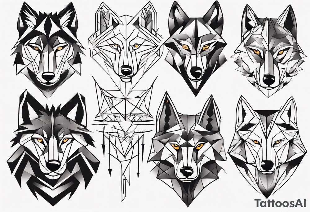 wolfs head tattoo idea