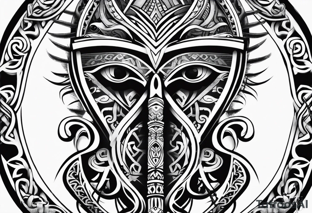 ankh, maori tattoo idea