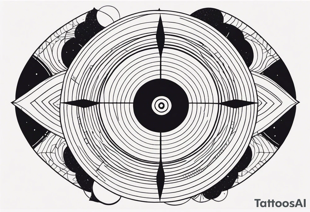 Half of a bullseye target tattoo idea