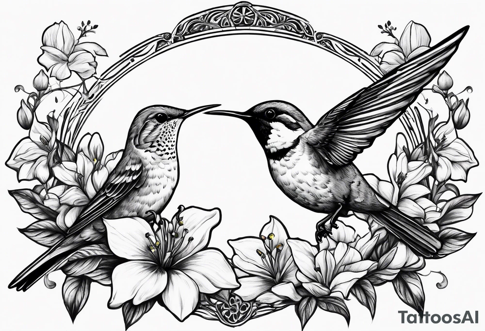 Libra hummingbird yellow finch cardinal flower garden dark sad beautiful mother tattoo idea