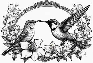 Libra hummingbird yellow finch cardinal flower garden dark sad beautiful mother tattoo idea