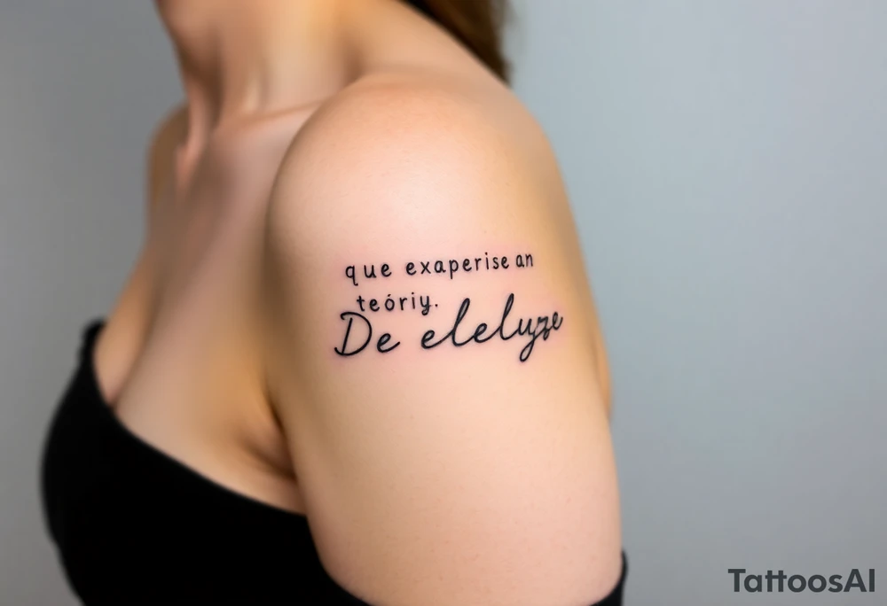 uma tatuagem que expresse a teoria de Deleuze tattoo idea