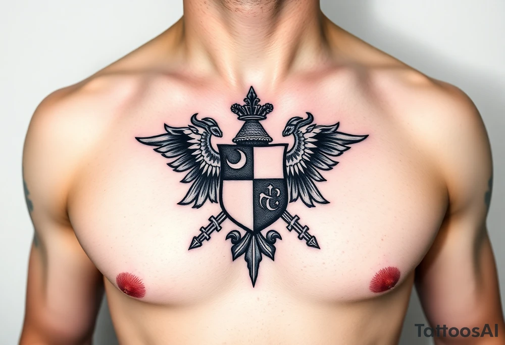 Smith, Irish family crest. whole chest tattoo idea