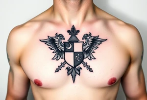 Smith, Irish family crest. whole chest tattoo idea