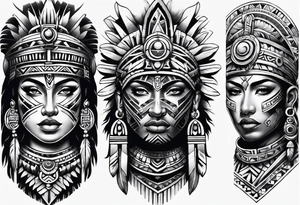 aztec sleeve tattoo idea