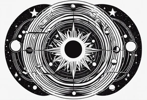 geometric representation of the solar system tattoo idea