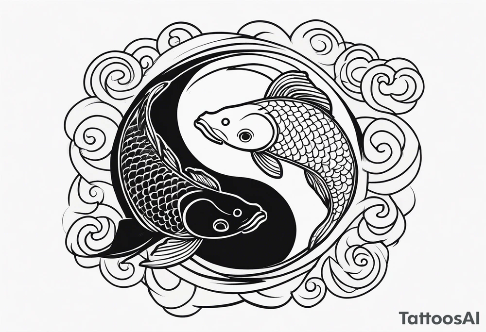 Koi fish yin and yang tattoo idea