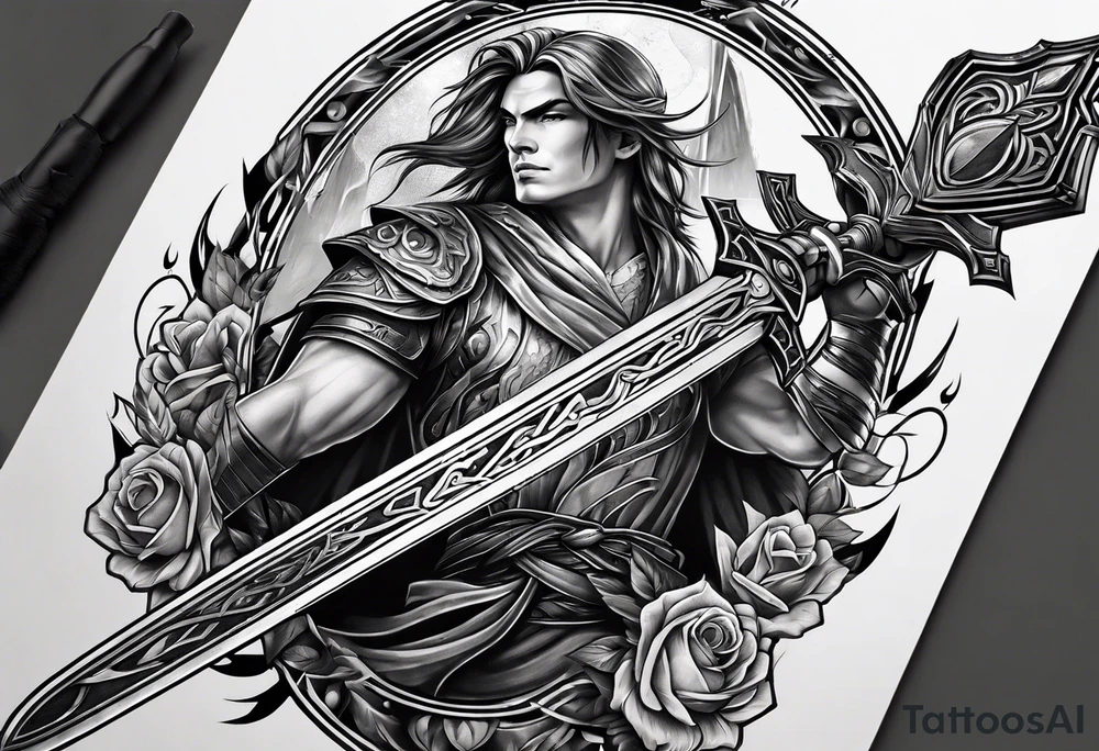 energy sword tattoo idea