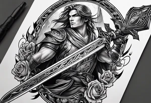 energy sword tattoo idea