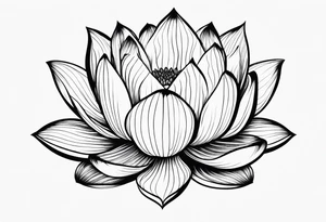simple lotus flower tattoo idea