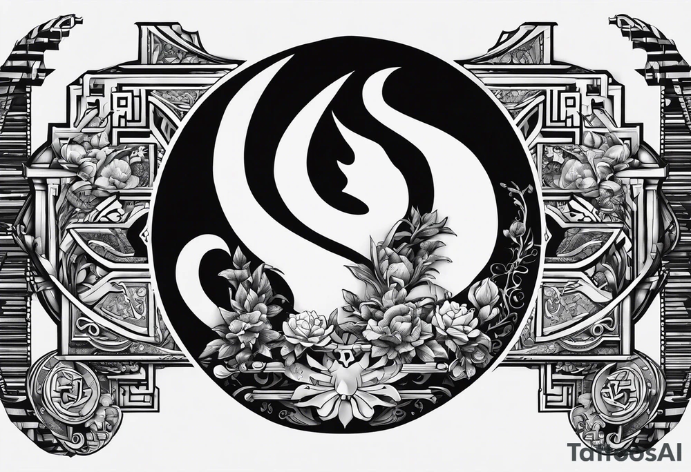 Wu-Tang label but instead of it, saying Wu-Tang  write, down by Law tattoo idea