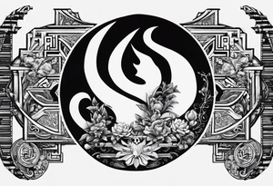Wu-Tang label but instead of it, saying Wu-Tang  write, down by Law tattoo idea
