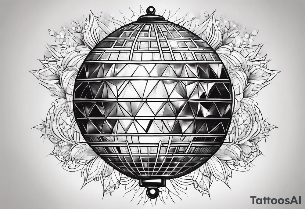 Illuminated a With disco ball tattoo idea