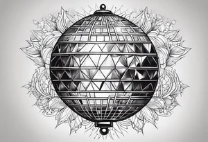 Illuminated a With disco ball tattoo idea