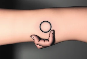 Two hands carefully holding a glowing orb of light, soft realistic shading, warm light radiating from the orb, black and gray tattoo style.” tattoo idea