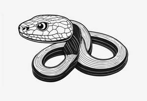 littel snake tattoo idea