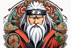 Jiraiya in Sage mode from the anime naruto tattoo idea