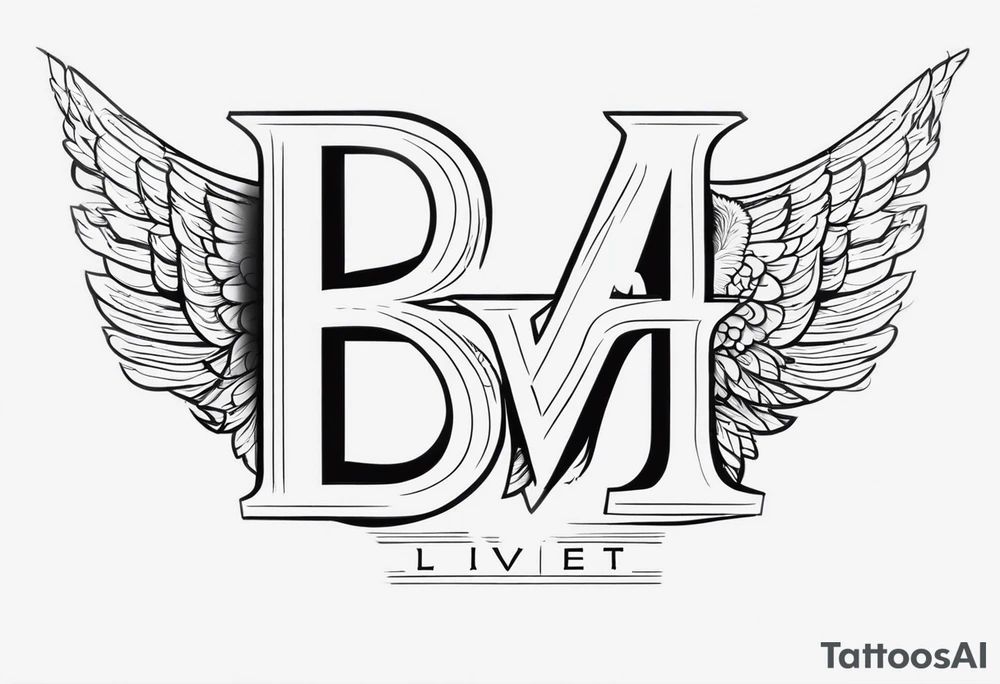 A tattoo with the letters “Lev livet mens du kan” with an angel tattoo idea
