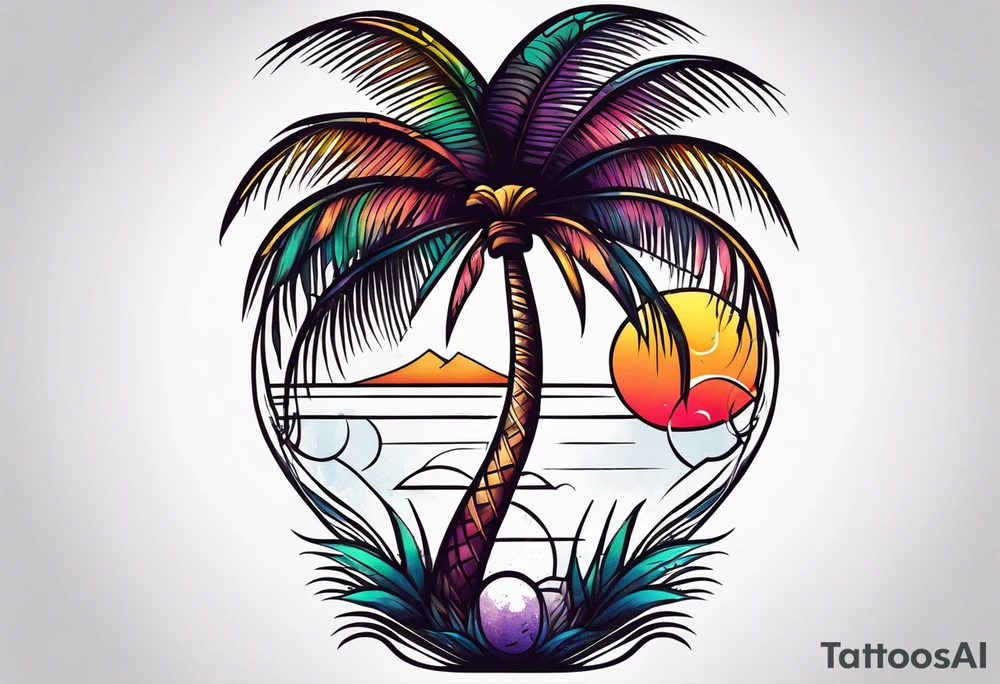palm tree tattoo idea