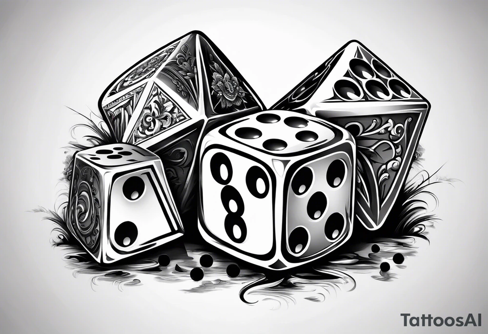 Dice, Don't hear don't speak don't hear tattoo idea