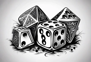 Dice, Don't hear don't speak don't hear tattoo idea